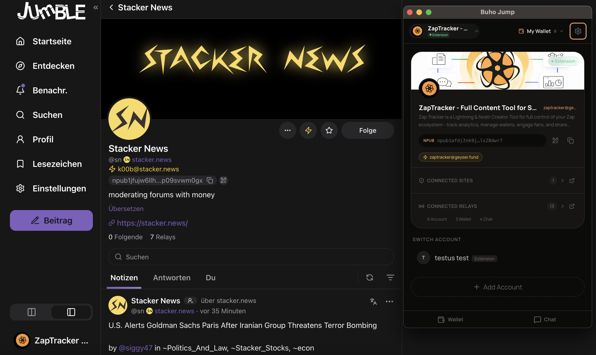 Buho Jump on Stacker News - Orange