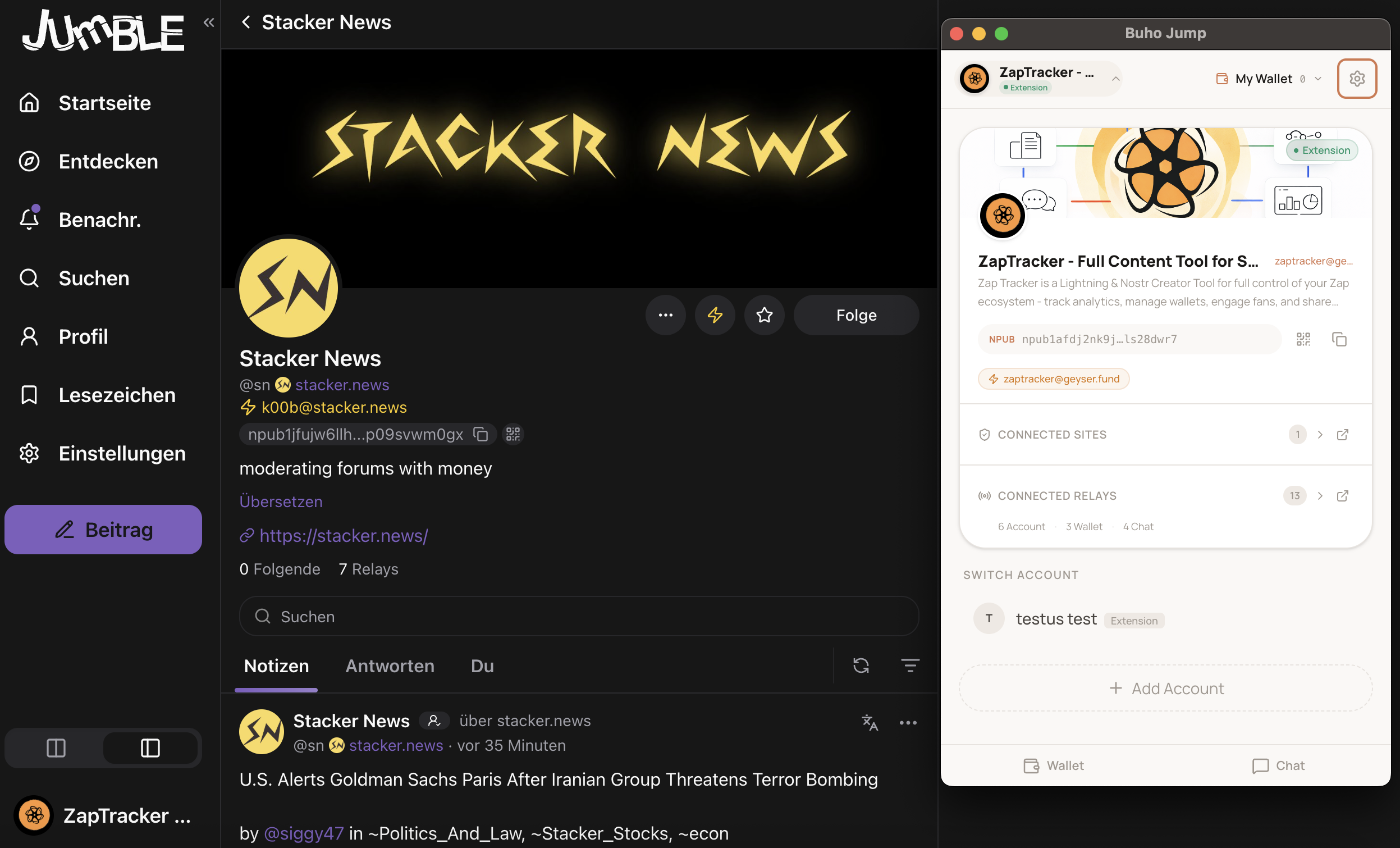 Buho Jump on Stacker News - Orange Light