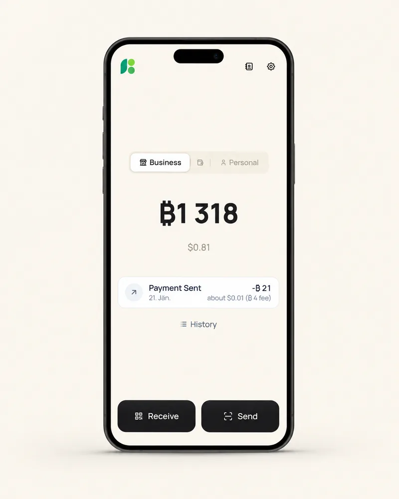 Business- und Personal-Wallet auf einem Homescreen